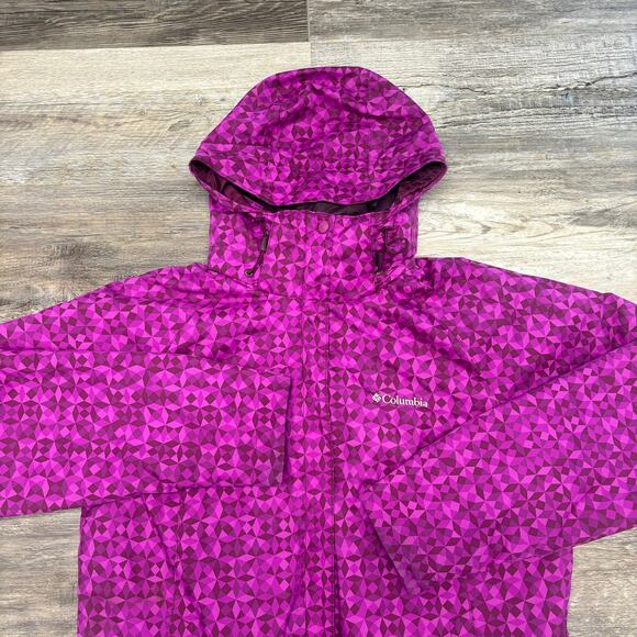Columbia Interchange  Plum Purple‎ Womens M 2-in-1 Abstract AOP Patterned Jacket - Picture 1 of 16